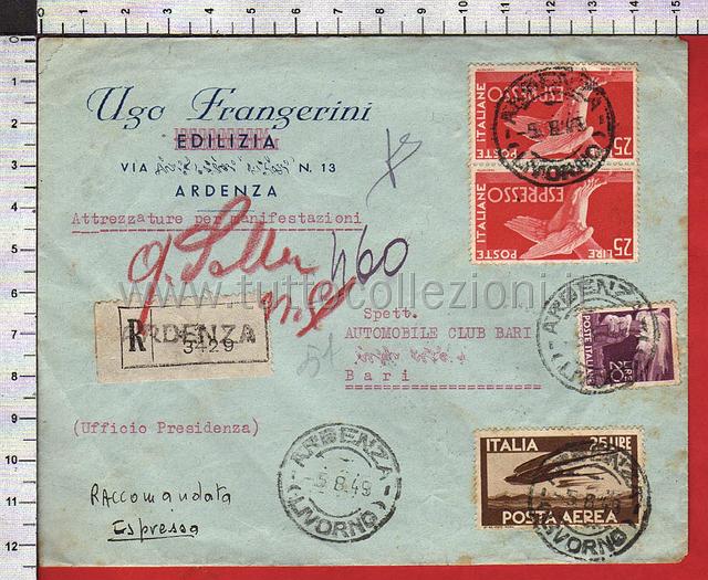 Collezionismo di storia postale buste viaggiate affrancatura tariffe postali fino al 1960